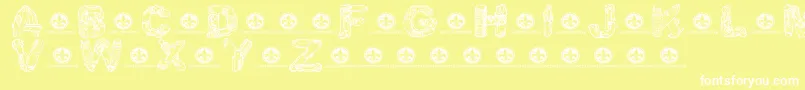 MotorpiecesdemoRegular Font – White Fonts on Yellow Background
