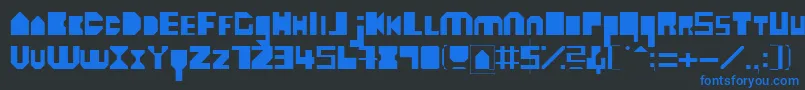 HeavyloudedgeLight Font – Blue Fonts on Black Background