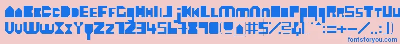 HeavyloudedgeLight Font – Blue Fonts on Pink Background
