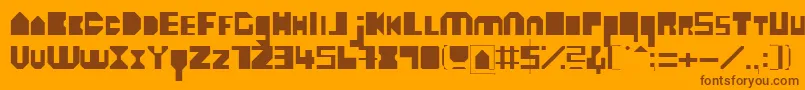 HeavyloudedgeLight Font – Brown Fonts on Orange Background
