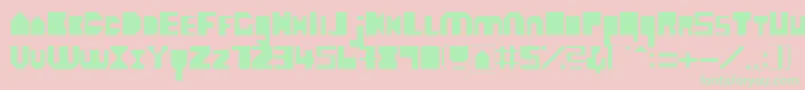フォントHeavyloudedgeLight – ピンクの背景に緑の文字