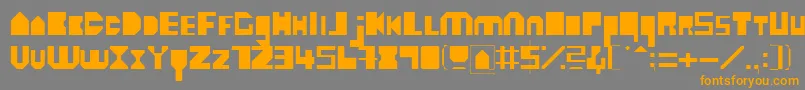 HeavyloudedgeLight Font – Orange Fonts on Gray Background
