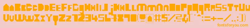 HeavyloudedgeLight Font – Orange Fonts on Pink Background
