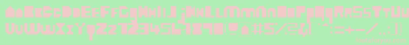 HeavyloudedgeLight Font – Pink Fonts on Green Background