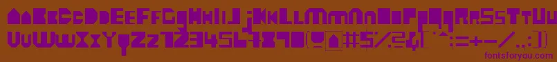 HeavyloudedgeLight Font – Purple Fonts on Brown Background