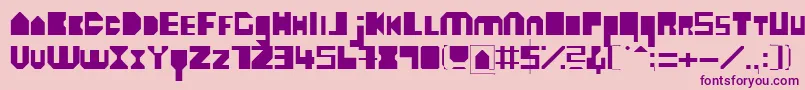 HeavyloudedgeLight Font – Purple Fonts on Pink Background