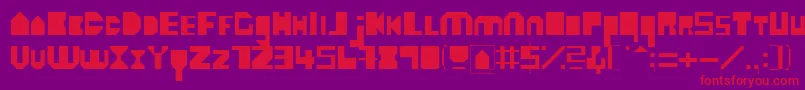 Шрифт HeavyloudedgeLight – красные шрифты на фиолетовом фоне