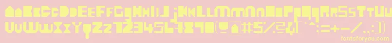 HeavyloudedgeLight Font – Yellow Fonts on Pink Background