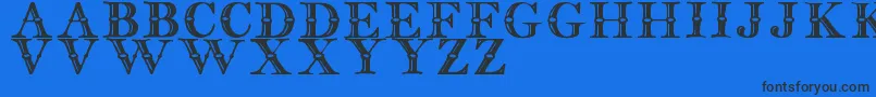 EnglishTwoLineTfb Font – Black Fonts on Blue Background