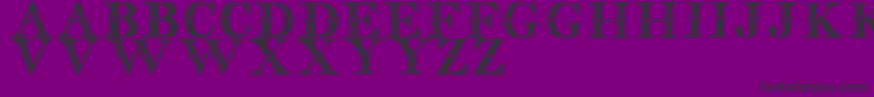 EnglishTwoLineTfb Font – Black Fonts on Purple Background