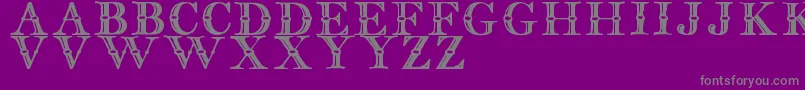 EnglishTwoLineTfb Font – Gray Fonts on Purple Background