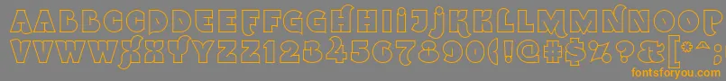 Namskout-Schriftart – Orangefarbene Schriften auf grauem Hintergrund