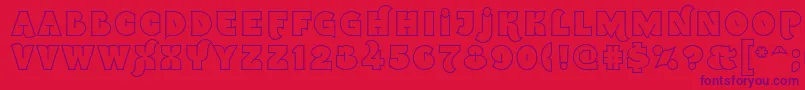 Шрифт Namskout – фиолетовые шрифты на красном фоне