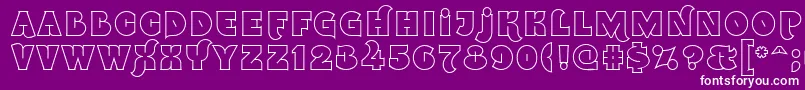 Шрифт Namskout – белые шрифты на фиолетовом фоне