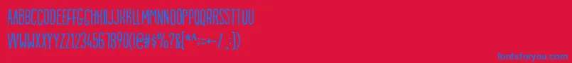 PorceleinaDemo Font – Blue Fonts on Red Background