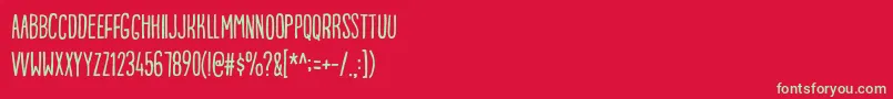 PorceleinaDemo Font – Green Fonts on Red Background