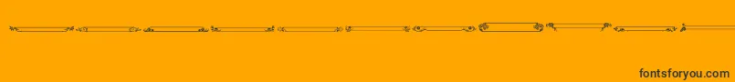 VintagePanels013 Font – Black Fonts on Orange Background