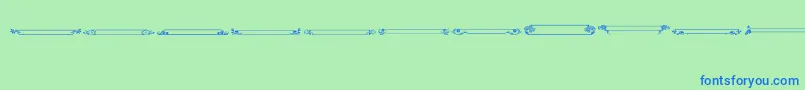 VintagePanels013 Font – Blue Fonts on Green Background