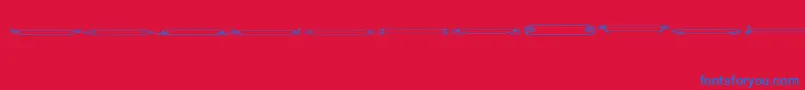 VintagePanels013 Font – Blue Fonts on Red Background
