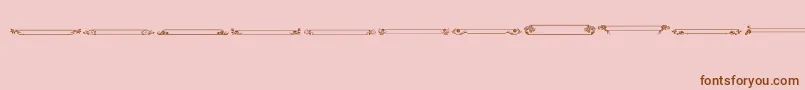 VintagePanels013 Font – Brown Fonts on Pink Background