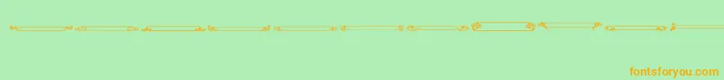 VintagePanels013 Font – Orange Fonts on Green Background