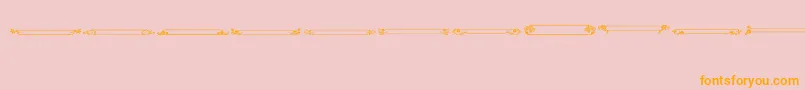VintagePanels013 Font – Orange Fonts on Pink Background