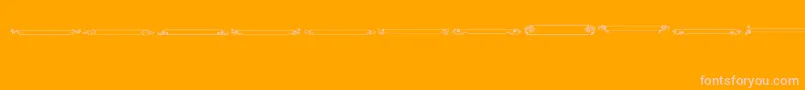 VintagePanels013 Font – Pink Fonts on Orange Background