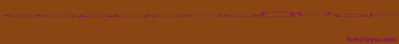 VintagePanels013 Font – Purple Fonts on Brown Background