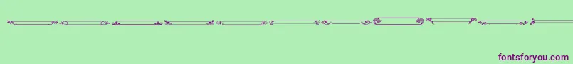 VintagePanels013 Font – Purple Fonts on Green Background