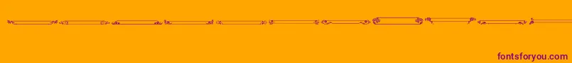 VintagePanels013 Font – Purple Fonts on Orange Background