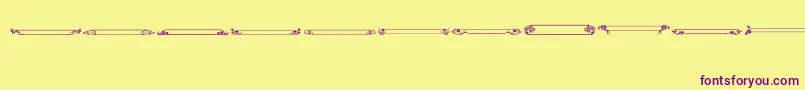 VintagePanels013 Font – Purple Fonts on Yellow Background