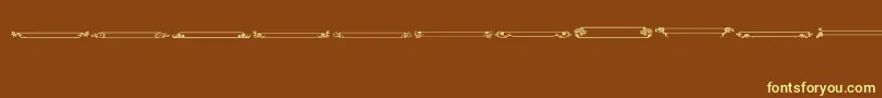 VintagePanels013 Font – Yellow Fonts on Brown Background