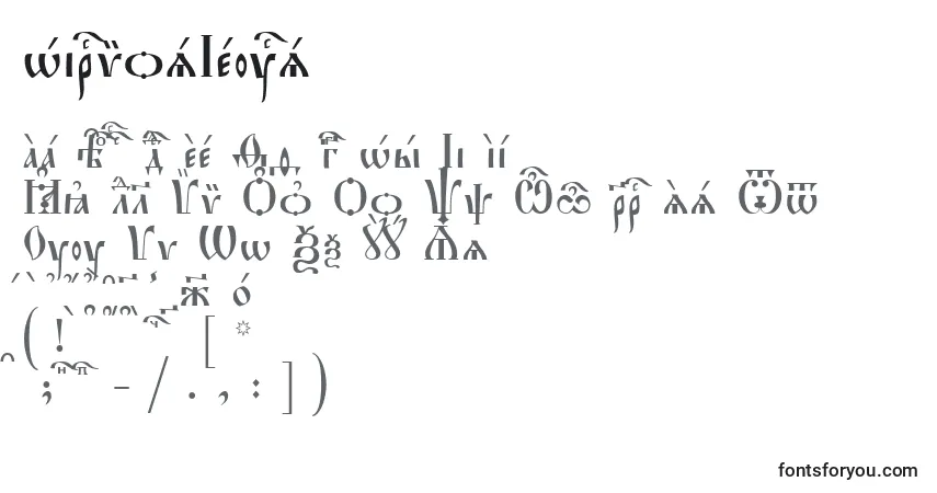 Fuente HirmosIeucs - alfabeto, números, caracteres especiales