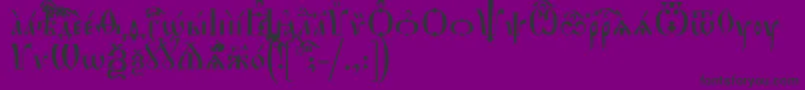 フォントHirmosIeucs – 紫の背景に黒い文字