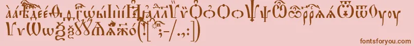 Шрифт HirmosIeucs – коричневые шрифты на розовом фоне