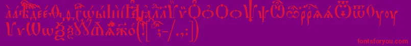 fuente HirmosIeucs – Fuentes Rojas Sobre Fondo Morado