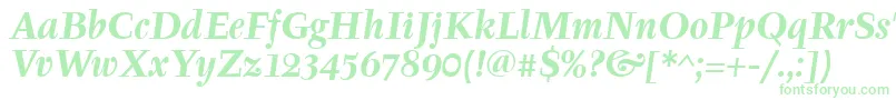TyfaitcTtРџРѕР»СѓР¶РёСЂРЅС‹Р№РљСѓСЂСЃРёРІ Font – Green Fonts on White Background