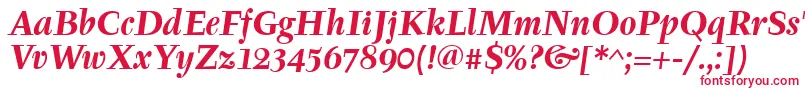 TyfaitcTtРџРѕР»СѓР¶РёСЂРЅС‹Р№РљСѓСЂСЃРёРІ Font – Red Fonts on White Background