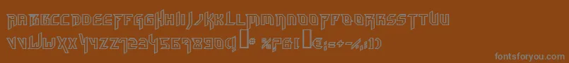 Hammo-Schriftart – Graue Schriften auf braunem Hintergrund
