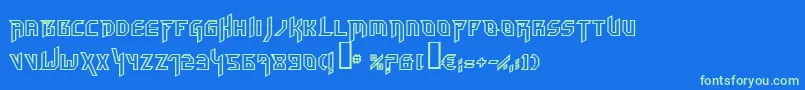 Hammo Font – Green Fonts on Blue Background