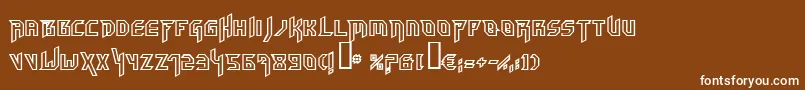 フォントHammo – 茶色の背景に白い文字