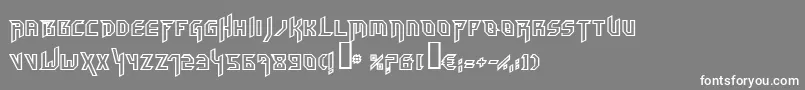 フォントHammo – 灰色の背景に白い文字