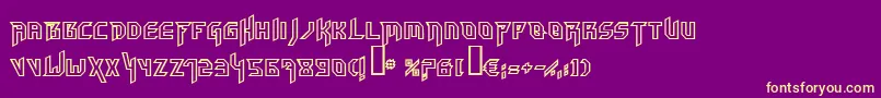 Hammo Font – Yellow Fonts on Purple Background