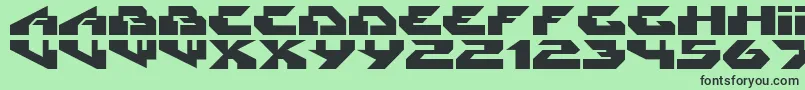 Radikal-fontti – mustat fontit vihreällä taustalla