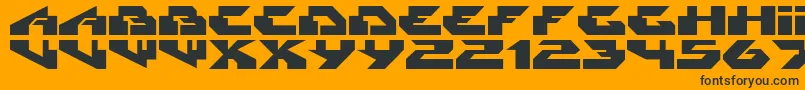 Шрифт Radikal – чёрные шрифты на оранжевом фоне