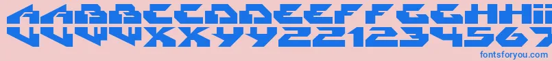 Шрифт Radikal – синие шрифты на розовом фоне