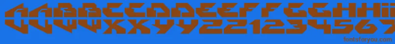 Radikal Font – Brown Fonts on Blue Background