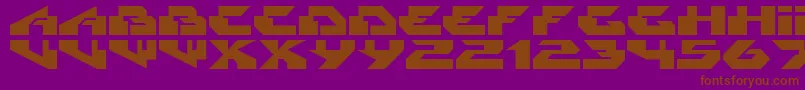 フォントRadikal – 紫色の背景に茶色のフォント