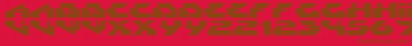 フォントRadikal – 赤い背景に茶色の文字