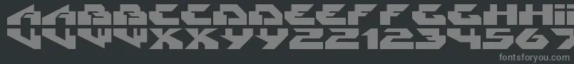 フォントRadikal – 黒い背景に灰色の文字